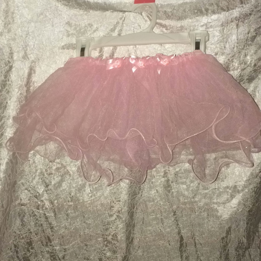 Girls Ballet Sheer Skirt Tutu Pale Pink Small 6